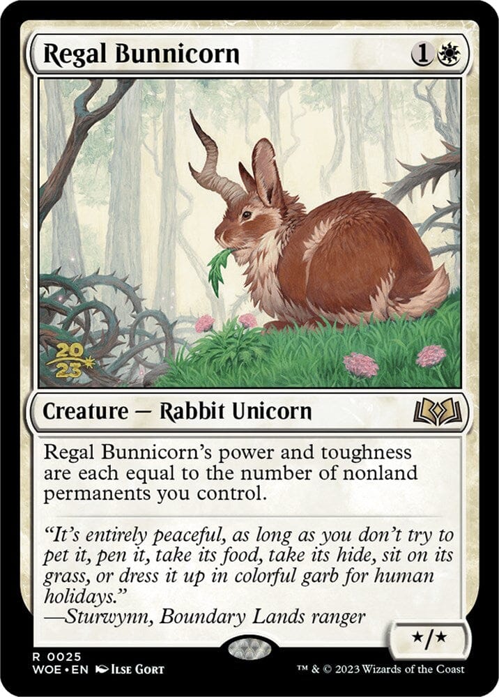 Regal Bunnicorn [Wilds of Eldraine Prerelease Promos] MTG Single Magic: The Gathering  | Multizone: Comics And Games