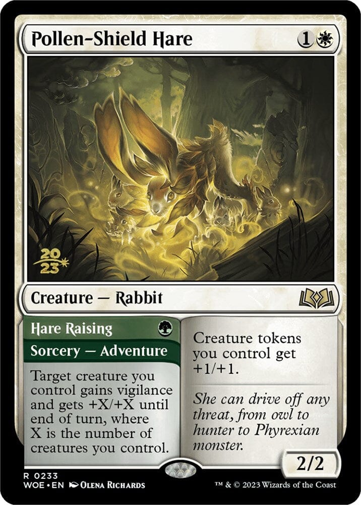 Pollen-Shield Hare // Hare Raising [Wilds of Eldraine Prerelease Promos] MTG Single Magic: The Gathering  | Multizone: Comics And Games