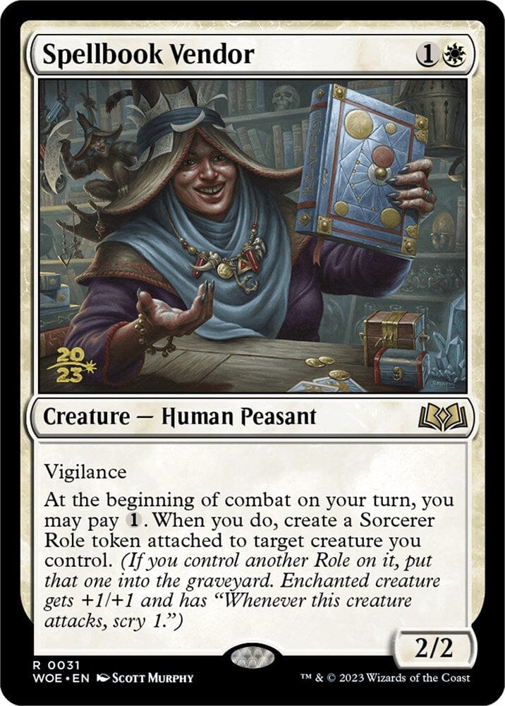 Spellbook Vendor [Wilds of Eldraine Prerelease Promos] MTG Single Magic: The Gathering  | Multizone: Comics And Games
