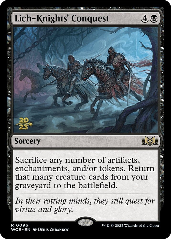 Lich-Knights' Conquest [Wilds of Eldraine Prerelease Promos] MTG Single Magic: The Gathering  | Multizone: Comics And Games