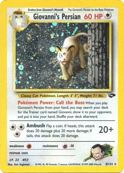 Giovanni's Persian (8/132) [Gym Challenge Unlimited] Pokemon Single Pokémon  | Multizone: Comics And Games