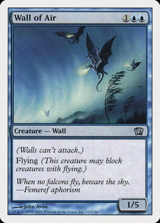 Wall of Air [Eighth Edition] MTG Single Magic: The Gathering  | Multizone: Comics And Games