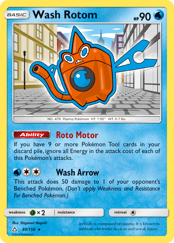 Wash Rotom (40/156) [Sun & Moon: Ultra Prism] Pokemon Single Pokémon  | Multizone: Comics And Games