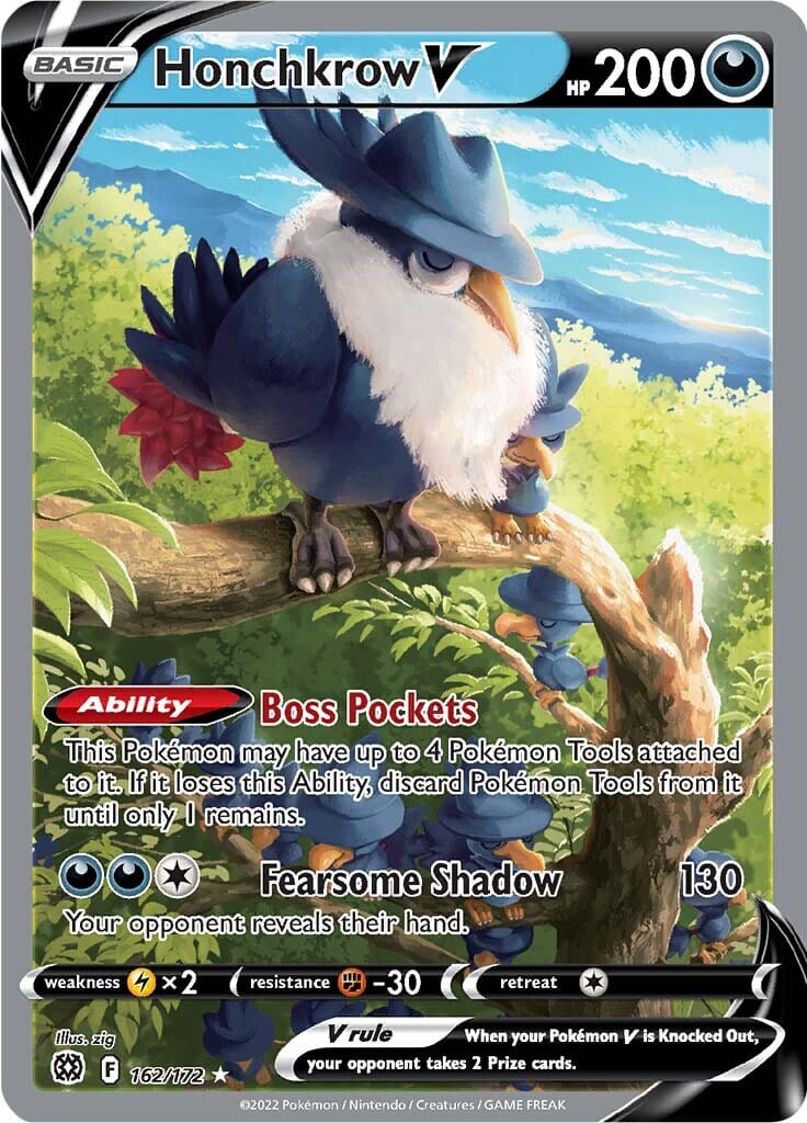 Honchkrow V (162/172) [Sword & Shield: Brilliant Stars] Pokemon Single Pokémon  | Multizone: Comics And Games