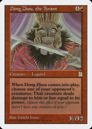 Dong Zhou, the Tyrant [Portal Three Kingdoms] MTG Single Magic: The Gathering  | Multizone: Comics And Games
