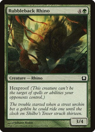 Rubbleback Rhino [Return to Ravnica] MTG Single Magic: The Gathering  | Multizone: Comics And Games