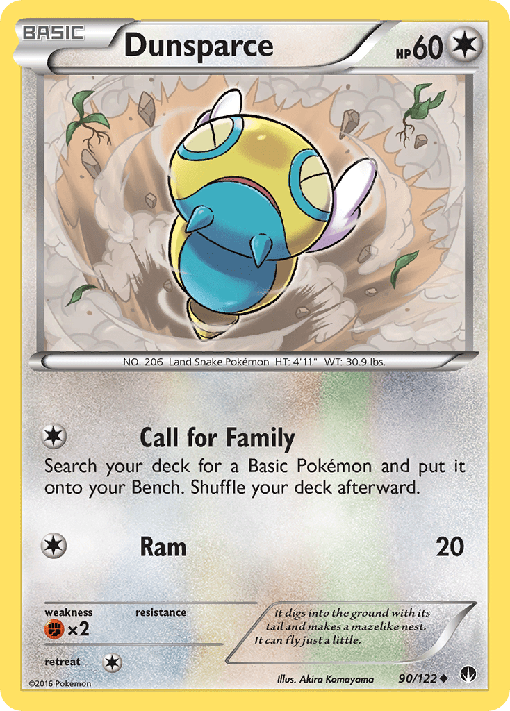 Dunsparce (90/122) [XY: BREAKpoint] Pokemon Single Pokémon  | Multizone: Comics And Games