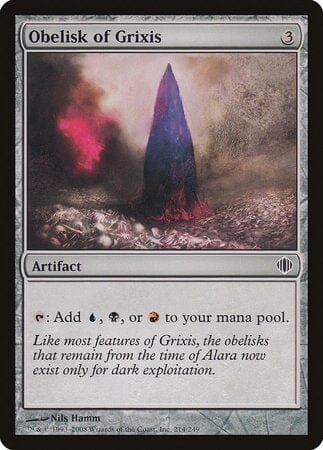 Obelisk of Grixis [Shards of Alara] MTG Single Magic: The Gathering  | Multizone: Comics And Games