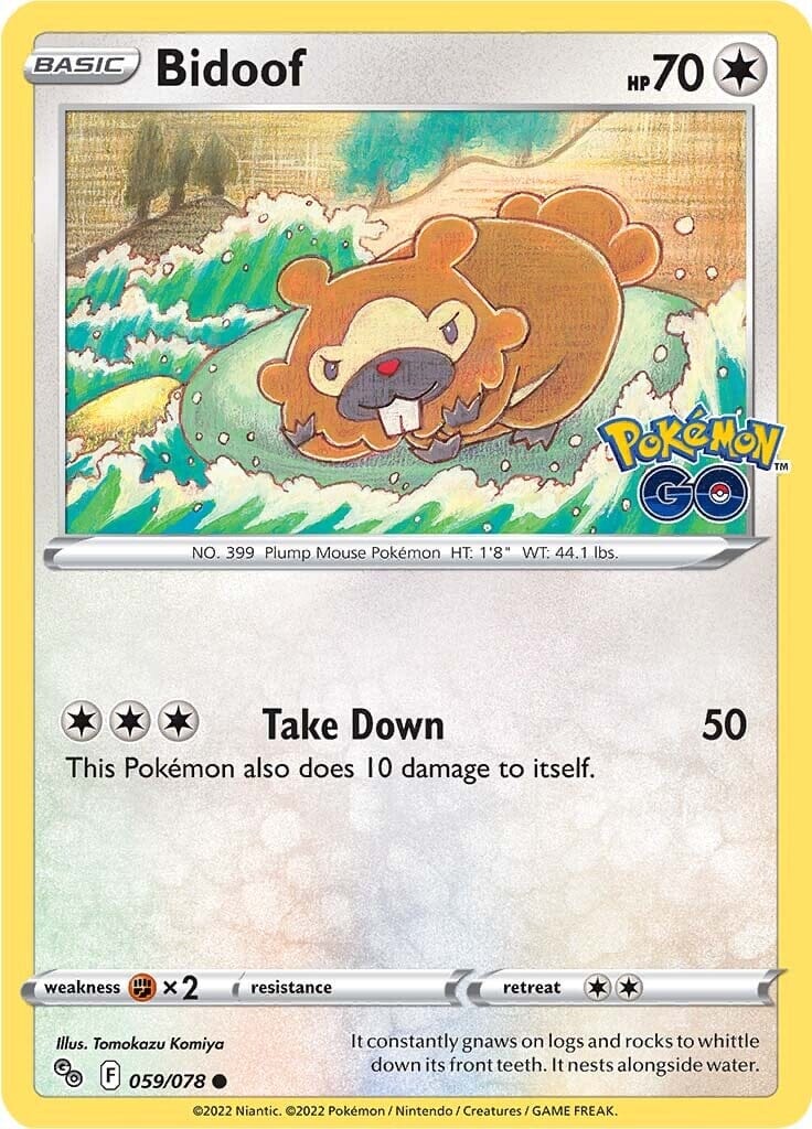 Bidoof (059/078) [Pokémon GO] Pokemon Single Pokémon  | Multizone: Comics And Games