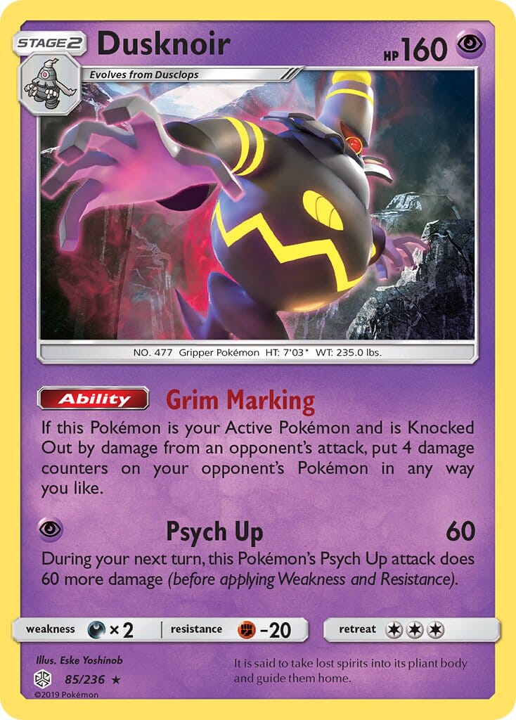 Dusknoir (85/236) (Prerelease Kit Exclusive) [Sun & Moon: Cosmic Eclipse] Pokemon Single Pokémon  | Multizone: Comics And Games