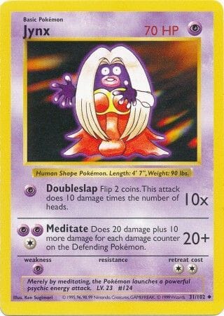 Jynx (31/102) [Base Set Shadowless Unlimited] Pokemon Single Pokémon  | Multizone: Comics And Games