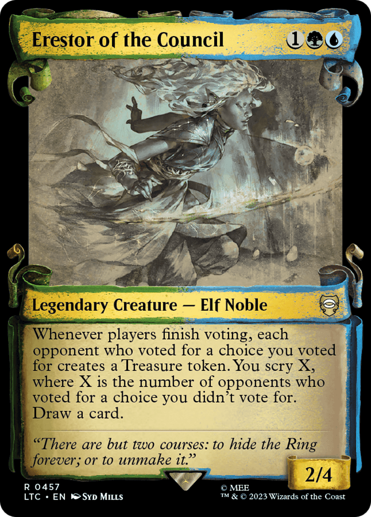 Erestor of the Council [The Lord of the Rings: Tales of Middle-Earth Commander Showcase Scrolls] MTG Single Magic: The Gathering  | Multizone: Comics And Games