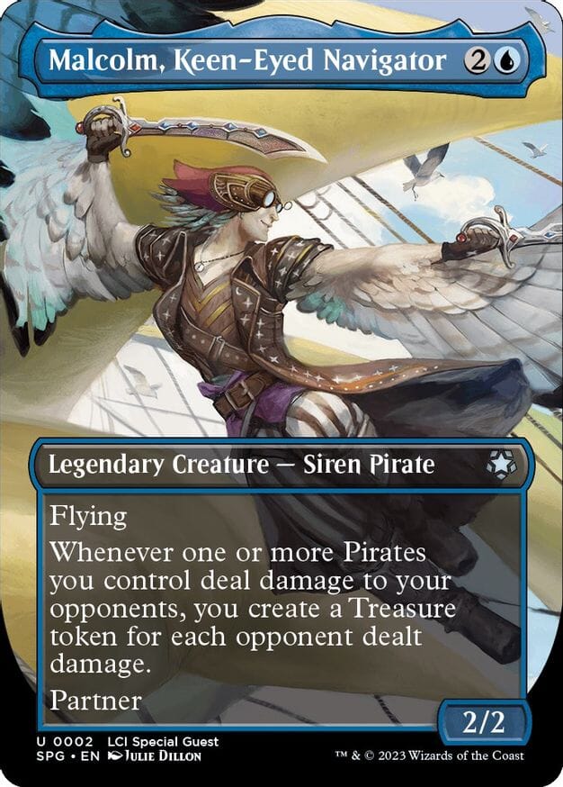 Malcolm, Keen-Eyed Navigator (Borderless) [The Lost Caverns of Ixalan Special Guests] MTG Single Magic: The Gathering  | Multizone: Comics And Games