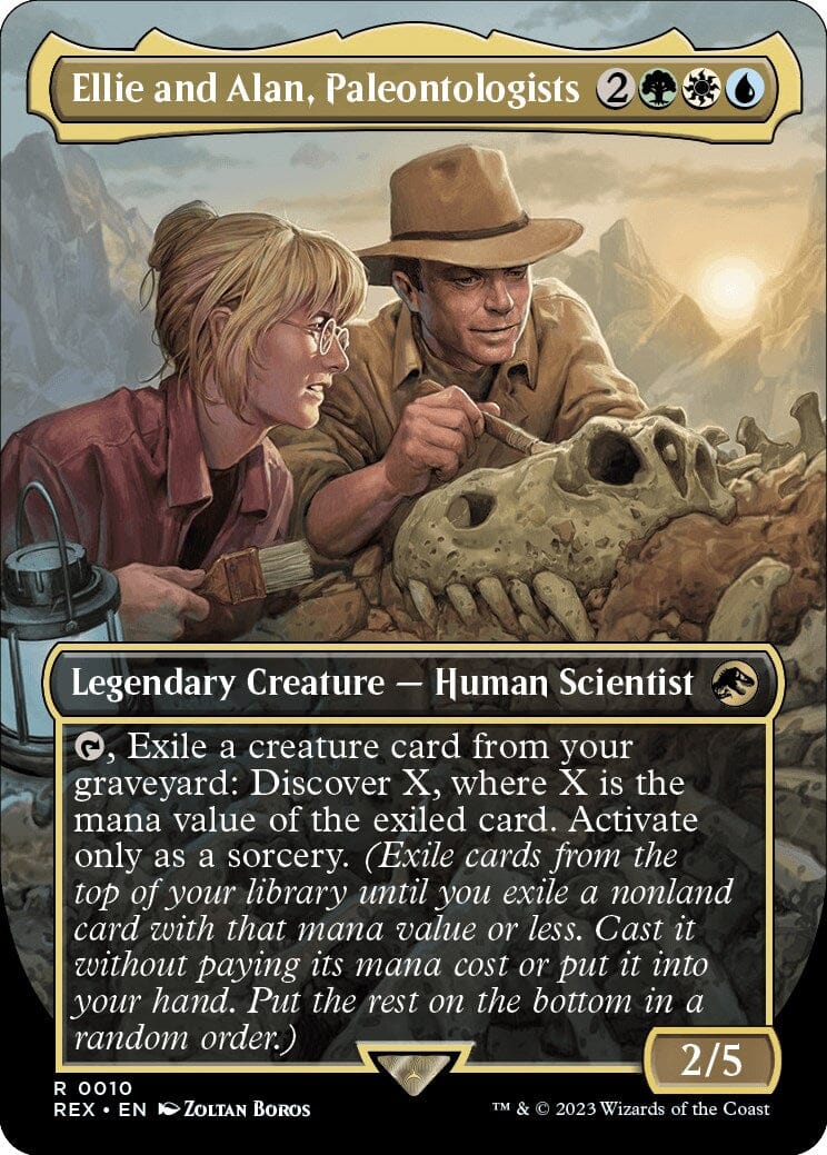 Ellie and Alan, Paleontologists (Borderless) [Jurassic World Collection] MTG Single Magic: The Gathering  | Multizone: Comics And Games