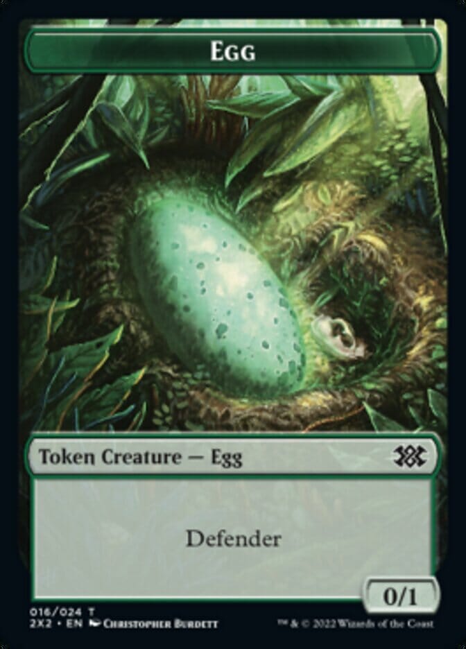 Egg // Knight Double-sided Token [Double Masters 2022 Tokens] MTG Single Magic: The Gathering  | Multizone: Comics And Games