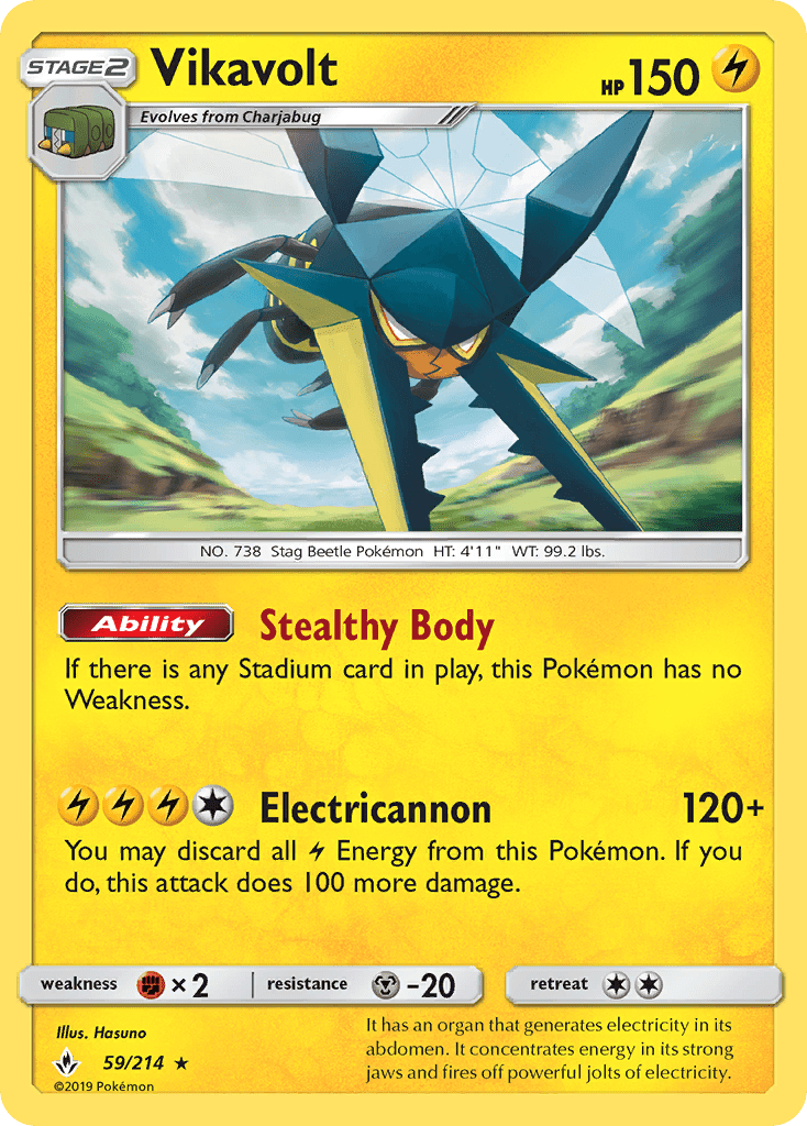 Vikavolt (59/214) [Sun & Moon: Unbroken Bonds] Pokemon Single Pokémon  | Multizone: Comics And Games