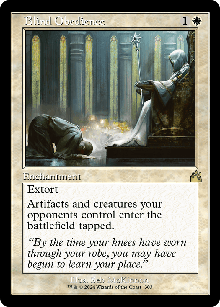 Blind Obedience (Retro Frame) [Ravnica Remastered] MTG Single Magic: The Gathering  | Multizone: Comics And Games