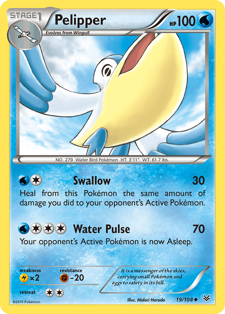 Pelipper (19/108) [XY: Roaring Skies] Pokemon Single Pokémon  | Multizone: Comics And Games