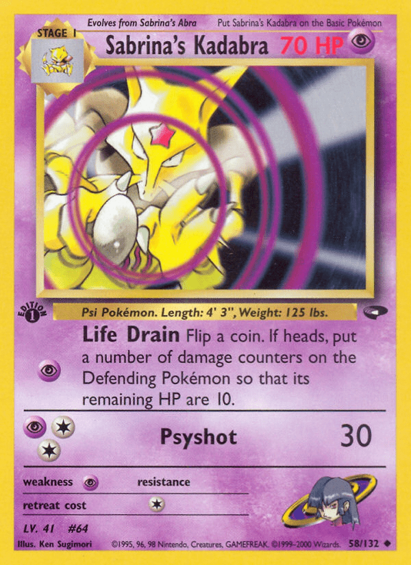 Sabrina's Kadabra (58/132) [Gym Challenge 1st Edition] Pokemon Single Pokémon  | Multizone: Comics And Games