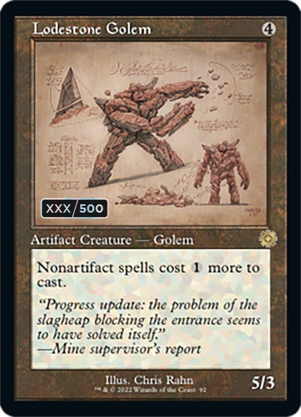 Lodestone Golem (Retro Schematic) (Serial Numbered) [The Brothers' War Retro Artifacts] MTG Single Magic: The Gathering  | Multizone: Comics And Games