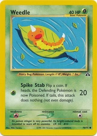 Weedle (70/75) [Neo Discovery Unlimited] Pokemon Single Pokémon  | Multizone: Comics And Games