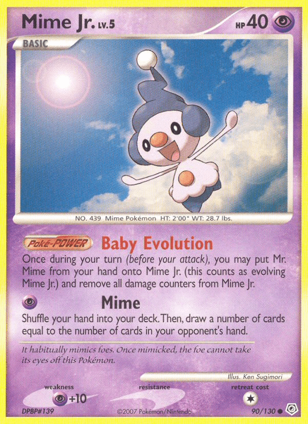 Mime Jr. (90/130) [Diamond & Pearl: Base Set] Pokemon Single Pokémon  | Multizone: Comics And Games