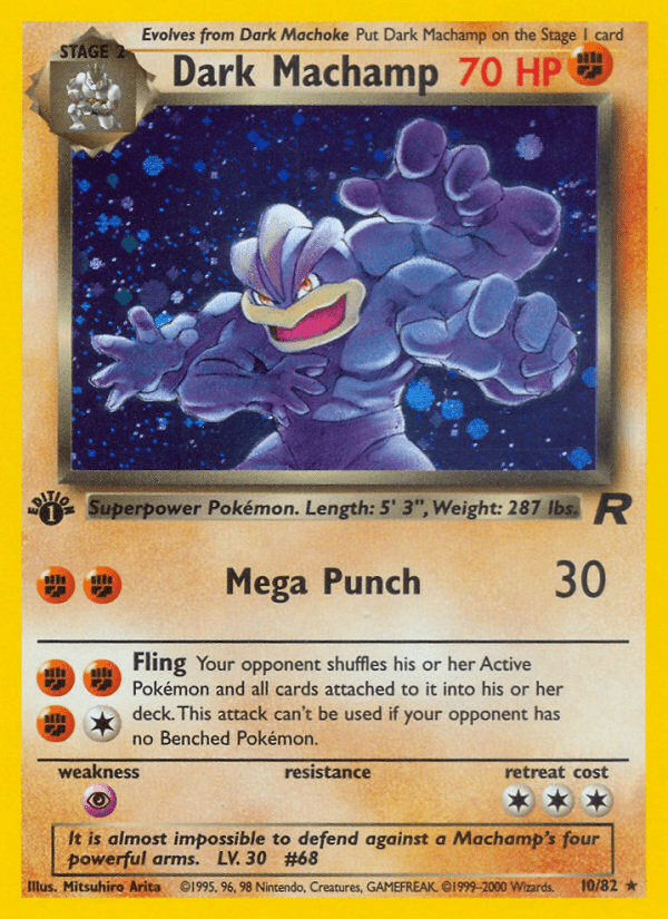 Dark Machamp (10/82) [Team Rocket 1st Edition] Pokemon Single Pokémon  | Multizone: Comics And Games