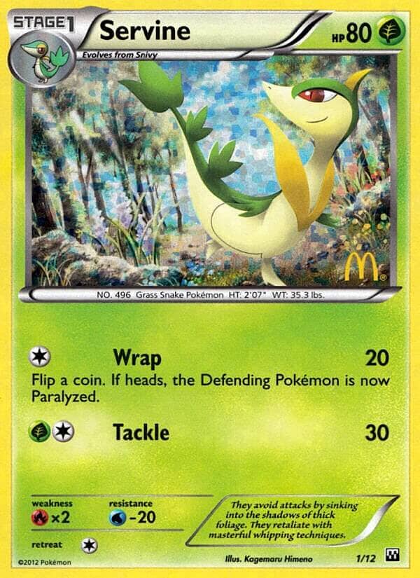 Servine (1/12) [McDonald's Promos: 2012 Collection] Pokemon Single Pokémon  | Multizone: Comics And Games