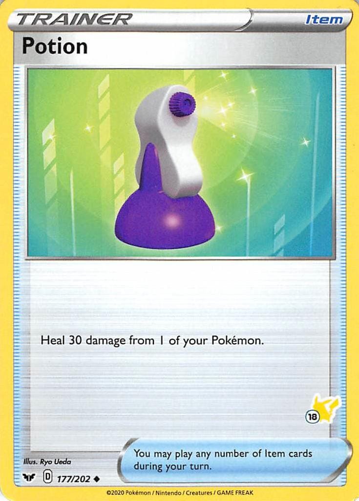 Potion (177/202) (Pikachu Stamp #18) [Battle Academy 2022] Pokemon Single Pokémon  | Multizone: Comics And Games