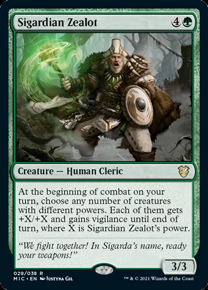Sigardian Zealot [Innistrad: Midnight Hunt Commander] MTG Single Magic: The Gathering  | Multizone: Comics And Games