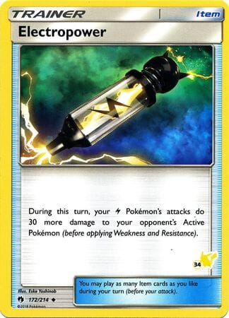 Electropower (172/214) (Pikachu Stamp #34) [Battle Academy 2020] Pokemon Single Pokémon  | Multizone: Comics And Games