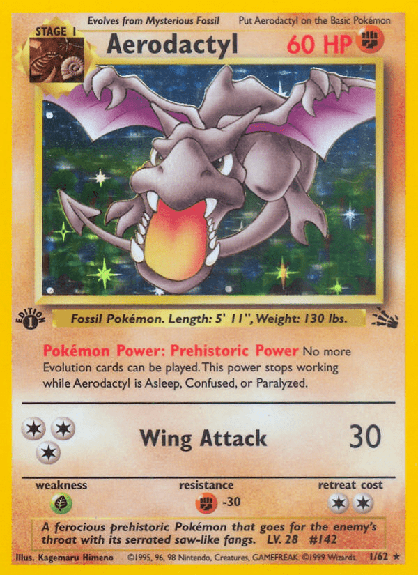 Aerodactyl (1/62) [Fossil 1st Edition] Pokemon Single Pokémon  | Multizone: Comics And Games