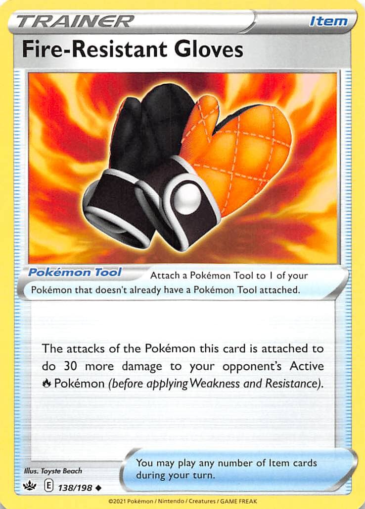 Fire-Resistant Gloves (138/198) [Sword & Shield: Chilling Reign] Pokemon Single Pokémon  | Multizone: Comics And Games
