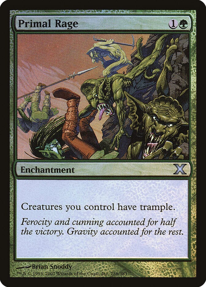 Primal Rage (Premium Foil) [Tenth Edition] MTG Single Magic: The Gathering  | Multizone: Comics And Games
