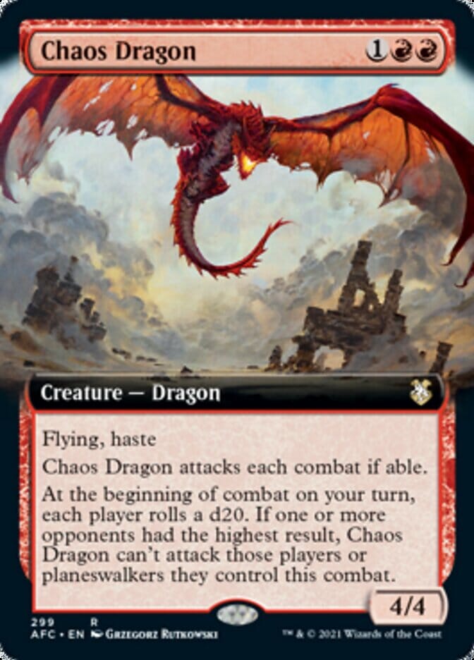 Chaos Dragon (Extended) [Dungeons & Dragons: Adventures in the Forgotten Realms Commander] MTG Single Magic: The Gathering  | Multizone: Comics And Games