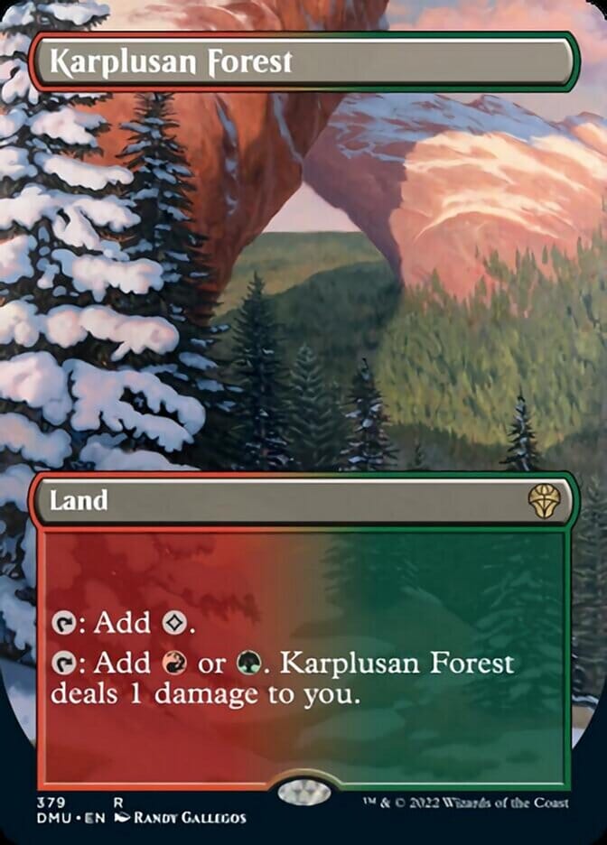 Karplusan Forest (Borderless Alternate Art) [Dominaria United] MTG Single Magic: The Gathering  | Multizone: Comics And Games