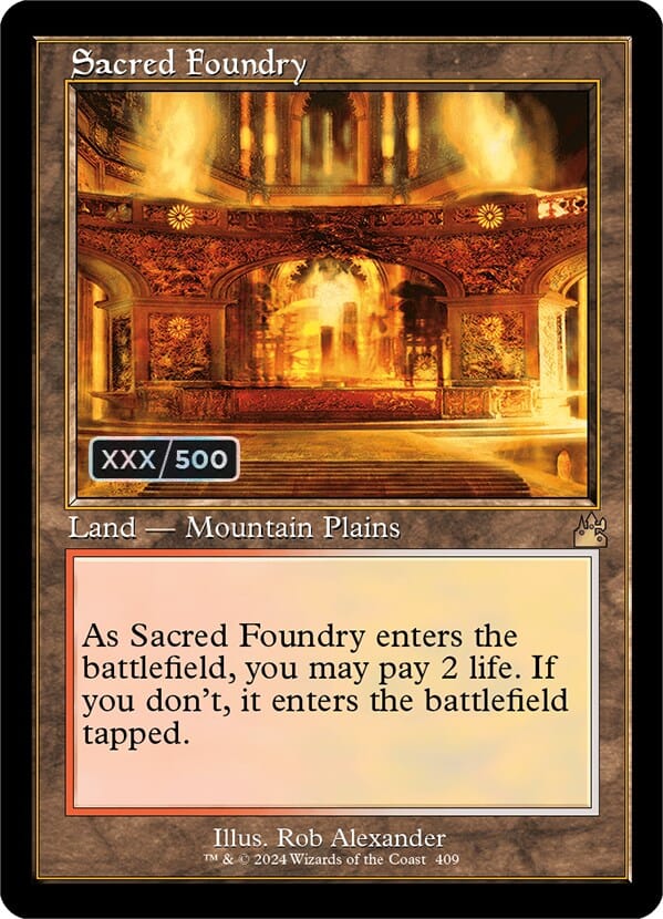 Sacred Foundry (Retro) (Serialized) [Ravnica Remastered] MTG Single Magic: The Gathering  | Multizone: Comics And Games