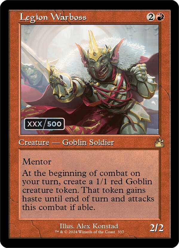 Legion Warboss (Retro) (Serialized) [Ravnica Remastered] MTG Single Magic: The Gathering  | Multizone: Comics And Games