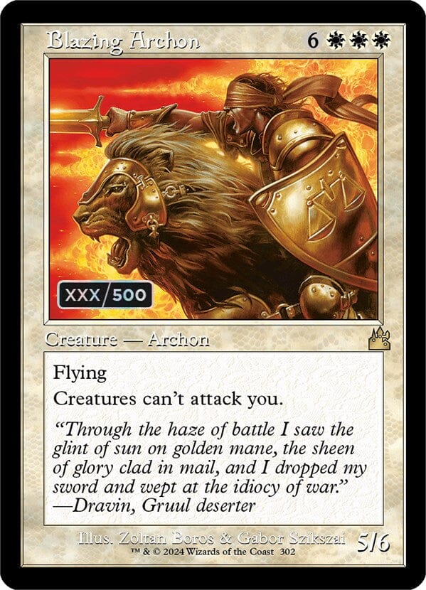 Blazing Archon (Retro) (Serialized) [Ravnica Remastered] MTG Single Magic: The Gathering  | Multizone: Comics And Games