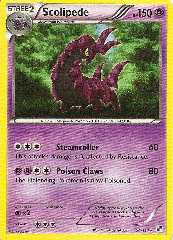 Scolipede (54/114) (Cracked Ice Holo) [Black & White: Dragons Exalted] Pokemon Single Pokémon  | Multizone: Comics And Games