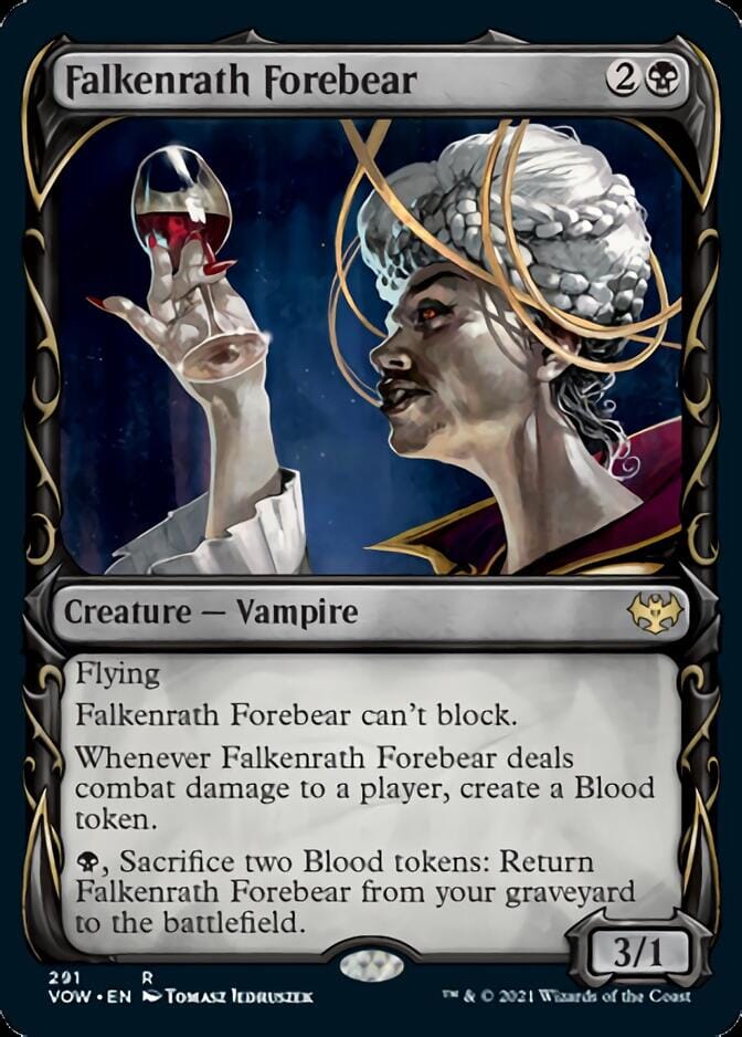 Falkenrath Forebear (Showcase Fang Frame) [Innistrad: Crimson Vow] MTG Single Magic: The Gathering  | Multizone: Comics And Games