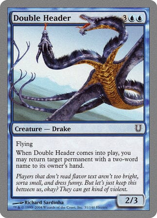 Double Header [Unhinged] MTG Single Magic: The Gathering  | Multizone: Comics And Games