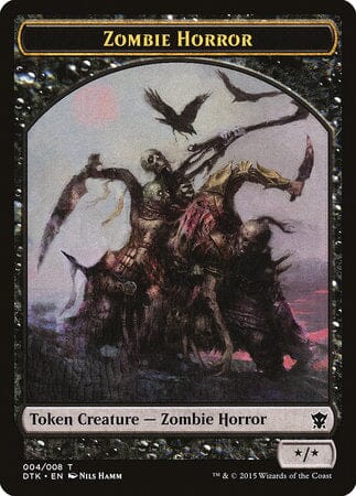 Zombie Horror Token [Dragons of Tarkir Tokens] MTG Single Magic: The Gathering  | Multizone: Comics And Games