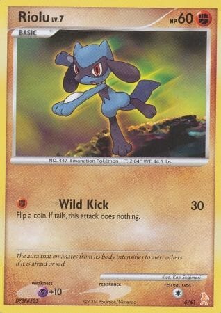 Riolu (6/61) [Diamond & Pearl: Trainer Kit - Lucario] Pokemon Single Pokémon  | Multizone: Comics And Games
