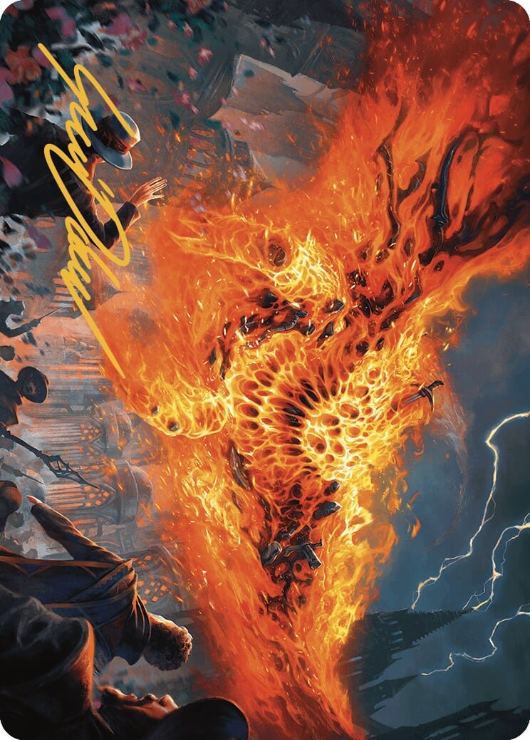 Havoc Eater Art Card (Gold-Stamped Signature) [Murders at Karlov Manor Art Series] MTG Single Magic: The Gathering  | Multizone: Comics And Games