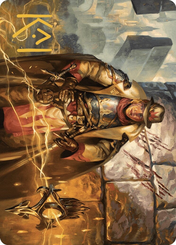 Tenth District Hero Art Card (Gold-Stamped Signature) [Murders at Karlov Manor Art Series] MTG Single Magic: The Gathering  | Multizone: Comics And Games