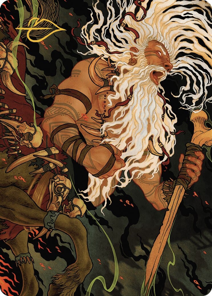 Yarus, Roar of the Old Gods Art Card (46/49) (Gold-Stamped Signature) [Murders at Karlov Manor Art Series] MTG Single Magic: The Gathering  | Multizone: Comics And Games