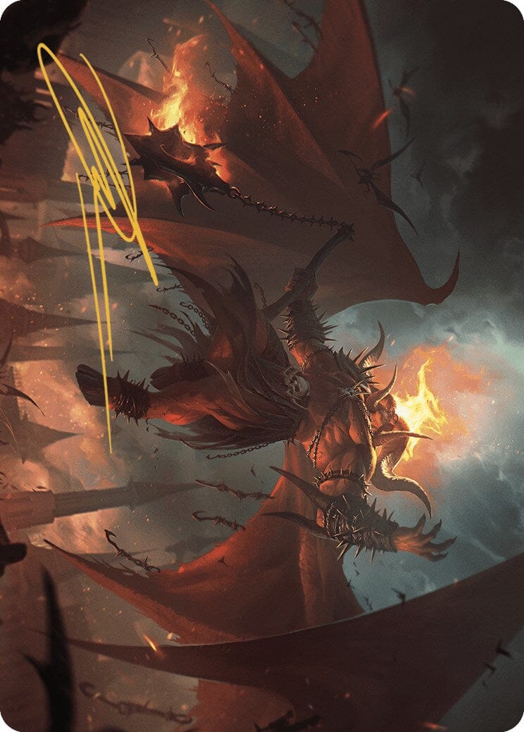 Rakdos, Patron of Chaos Art Card (22/49) (Gold-Stamped Signature) [Murders at Karlov Manor Art Series] MTG Single Magic: The Gathering  | Multizone: Comics And Games