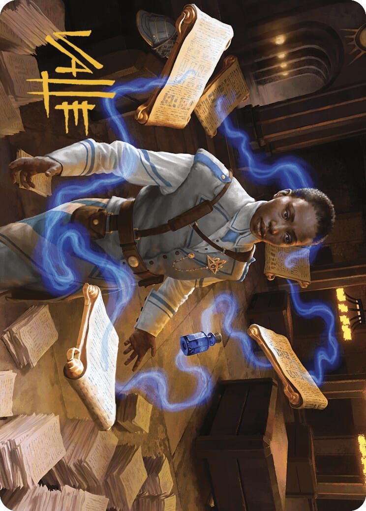 Case File Auditor Art Card (Gold-Stamped Signature) [Murders at Karlov Manor Art Series] MTG Single Magic: The Gathering  | Multizone: Comics And Games