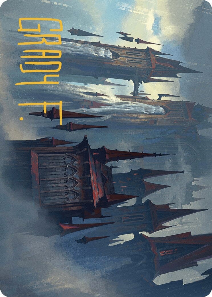 Thundering Falls Art Card (Gold-Stamped Signature) [Murders at Karlov Manor Art Series] MTG Single Magic: The Gathering  | Multizone: Comics And Games